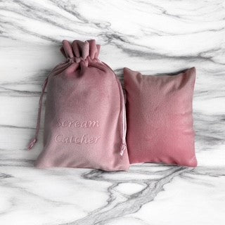 Crushed Velvet Pastel Scream Catcher Pillows