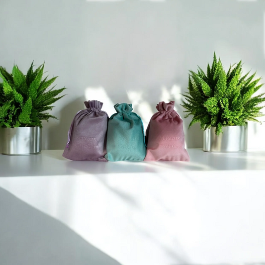 Crushed Velvet Pastel Scream Catcher Pillows